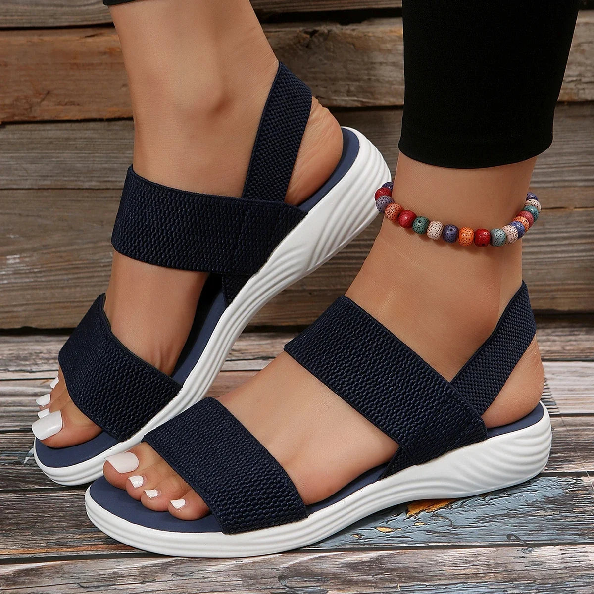 Sandália Feminina Flatform com Tiras