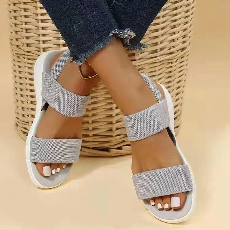 Sandália Feminina Flatform com Tiras