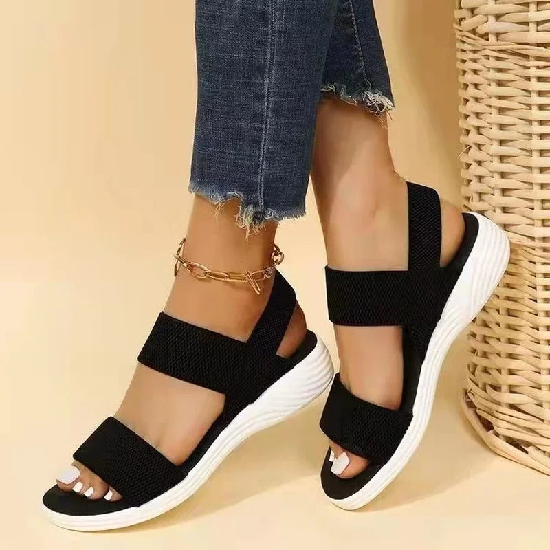 Sandália Feminina Flatform com Tiras