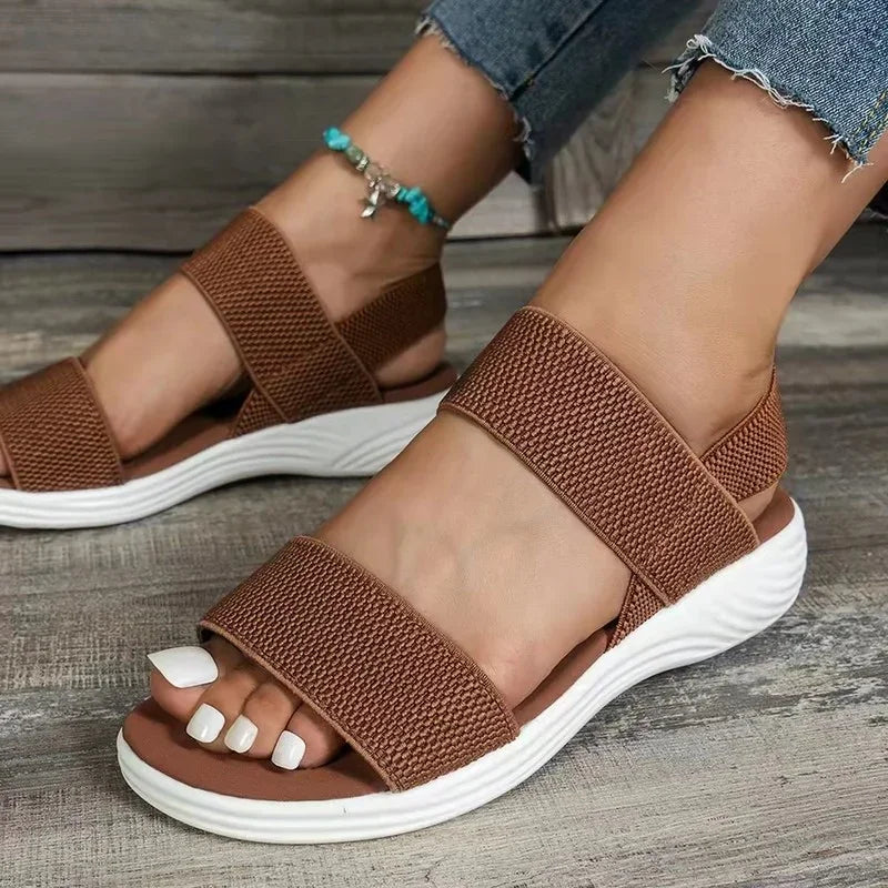 Sandália Feminina Flatform com Tiras