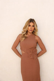 Vestido Midi Lótus Cacau