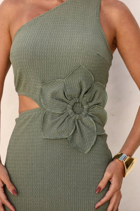 Vestido Midi Lótus Verde